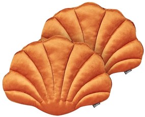 Set di 2 cuscini velluto arancione 47 x 35 cm CONSOLIDA Beliani