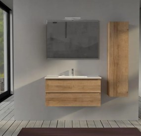 Mobile da bagno 100 cm sospeso Rovere - Sofia