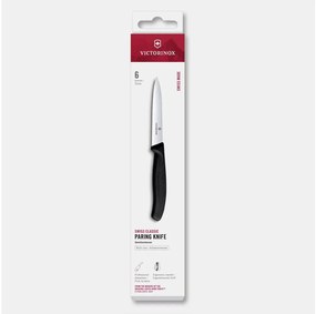 Victorinox - Set di 6 coltelli da verdura SWISS CLASSIC, lame da 10 cm, nero