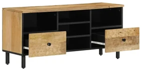 Mobile porta tv 100x33x46 cm in legno massello di mango