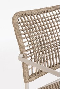 Sedia da esterno beige/di colore naturale in metallo Jable – Bizzotto