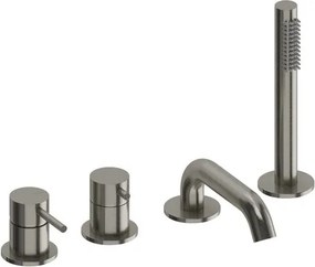 Rubinetto per vasca getto laminare cristallino Loop nichel SANYCCES