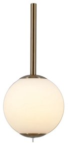 Lampadario LED color ottone in metallo con paralume in vetro ø 12 cm Audrey – UMAGE