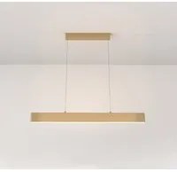 Lampadario A Sospensione Moderno Step Metallo Oro Luce Led Integrato 23W Calda