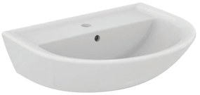 Lavabo sospeso semicerchio Tirso L 60 x H 16 x P 47 cm in ceramica bianco