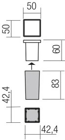 Redo 90041 - Lampada LED da incasso per esterni INCAS LED/2,3W/230V IP65