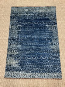 Loribaft Tappeto 100 x 60 Blu (Iran) Annodato A Mano