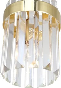 Lampada a sospensione su cavo VETRO 1xE14/10W/230V oro