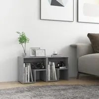 Comodini 2 pz Grigio Cemento 40x30x40 cm in Truciolato 806337