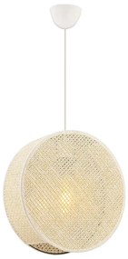 Lampadario a sospensione su cavo BIG DRUM 1xE27/60W/230V crema