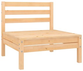 Set salotto da giardino 11 pz in legno massello di pino