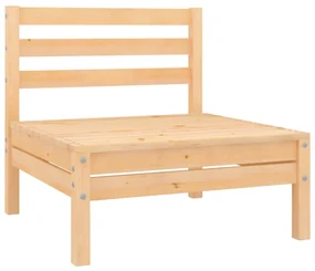 Set salotto da giardino 11 pz in legno massello di pino