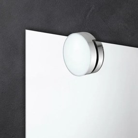 Specchio bagno 50x60 cm reversibile con applique LED frontale