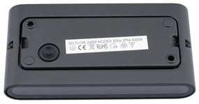 Applique a LED da esterno FLOW 2xLED/6W/230V IP54 nero