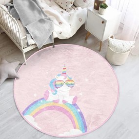 Tappeto rosa per bambini ø 120 cm Comfort - Mila Home