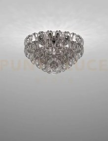 Giogali lampadadario a soffitto 60 cristallo fume' e cromo lucido 4...