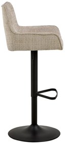 Sgabello da bar beige con altezza regolabile/con braccioli (altezza della seduta 85 cm) Eddie – Actona