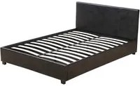 Letto doppio con contenitore Carla - Nero - 140 x 190 cm