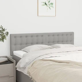 Testiere 2 pz grigio chiaro 72x5x78/88 cm in tessuto