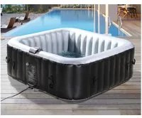 NICE PVC Inflatable Spa 6 posti colore Grigio e Nero