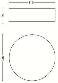 Philips 30175/87/16 - Plafoniera MYLIVING VELOUR 2xE27/23W/230V