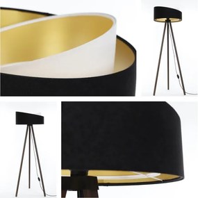 Lampada da terra GALAXY 1xE27/60W/230V nero/marrone