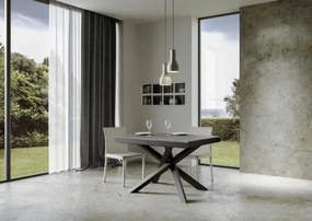 Tavolo Estensibile Volantis Evolution P.90 - Struttura Antracite, 90x120/224 cm Volantis Evolution / Cemento