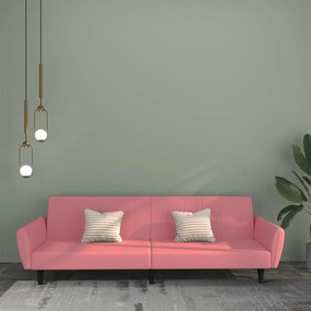 Divano Letto A 2 Posti Rosa İn Velluto /