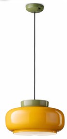 Ferroluce Decò  Maracanà 1-light pendant lamp C2741 Verde salvia/giallo