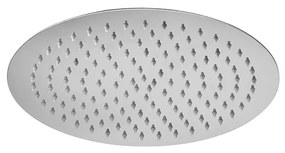 Soffione doccia slim tondo diametro 30 cm in acciaio cromato