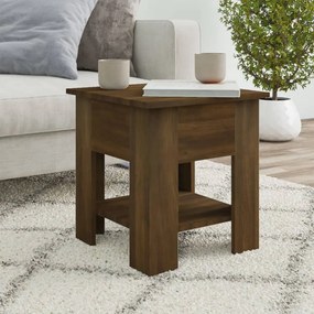 Tavolino da salotto marrone rovere 40x40x42cm legno multistrato
