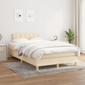 Giroletto A Molle Con Materasso Crema 120x200 Cm İn Tessuto /