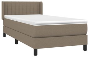 Giroletto a molle con materasso tortora 100x200 cm in tessuto