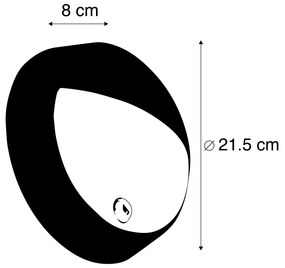 Lampada da parete per esterni nera con LED e sensore di movimento IP54 - Hortus