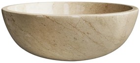Lavabo da appoggio di marmo Colore Panna -D40 cm - LAVINO