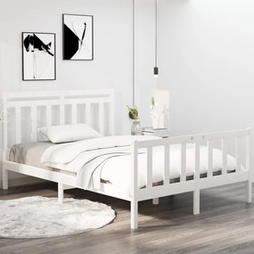 Giroletto Bianco İn Legno Massello 135x190 Cm Double /