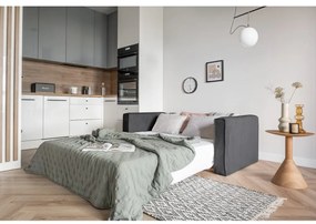 Divano letto grigio scuro 168 cm Lucky Lucy - Miuform