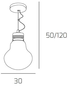 Sospensione Contemporanea Big Lamp Metallo Cromo Vetro Bianco 1 Luce E27