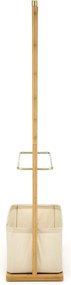 Appendiabiti WU31 in legno naturale/beige/oro - H166 cm
