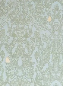 Majvillan Carta da parati Amelie - Dusty Green/ Turquoise