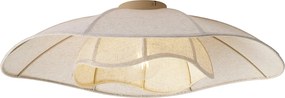 Plafoniera Japandi in tessuto beige 70 cm - Haru