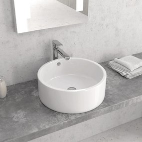 Lavabo D'Appoggio 42,5 Cm Karag Bianco Lucido