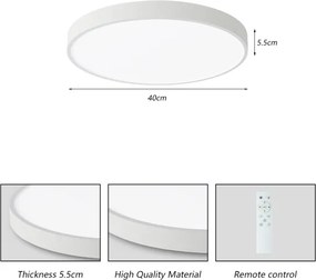 Brilagi-LED Lampada dimmerabile POOL SMART LED/48W/230V 40 cm Wi-Fi Tuya+telecomando bianco