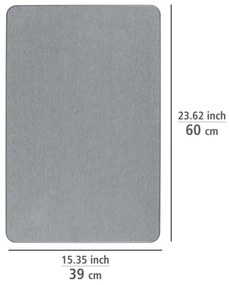 WENKO 24936100-Tappetino SIMI 39x60 cm grigio