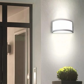 Applique Moon Design - E27 Bianca Curva per Esterni IP65