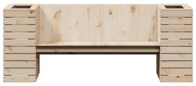 Panchina con Fioriera 167,5x60x65 cm in Legno Massello di Pino