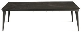 Tavolo allungabile 240 cm ULISSE con top grčs porcellanato effetto Marmo Nero