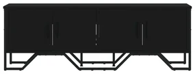 Mobile porta tv nero 122x34x41 cm in legno multistrato