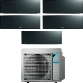Climatizzatore Condizionatore Daikin Bluevolution Penta Split Inverter serie EMURA BLACK III 9+9+9+12+15 con 5MXM90N R-32 Wi-Fi Integrato