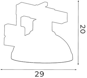 Applique HAKON 1xE27/60W/230V patina